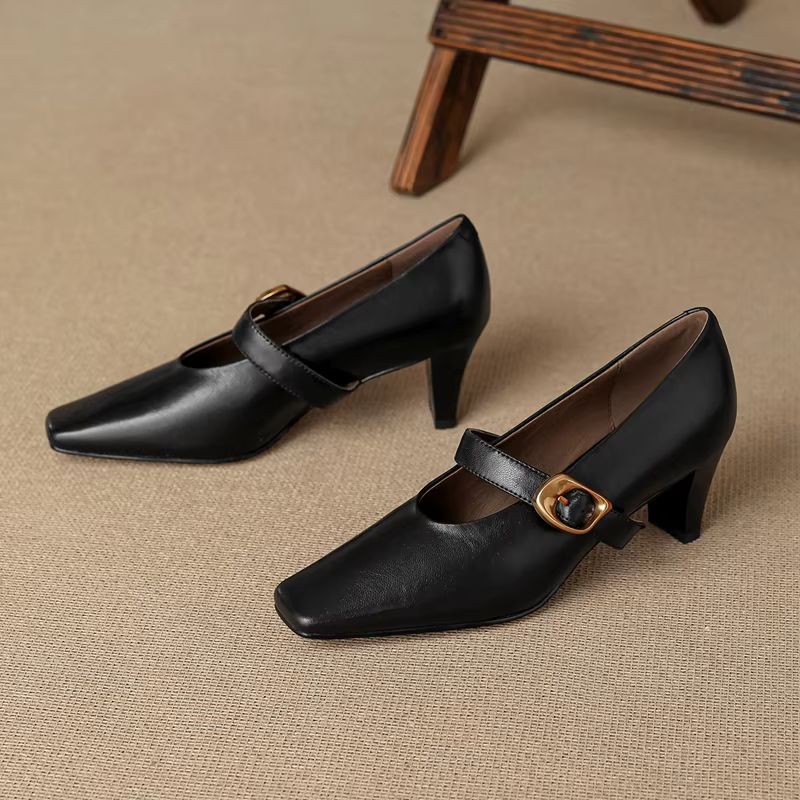 Tacones Lydia de cuero genuino