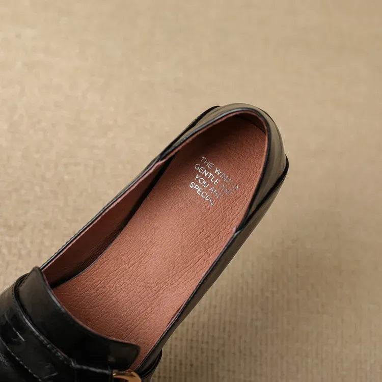 Mocasines Lila de cuero genuino