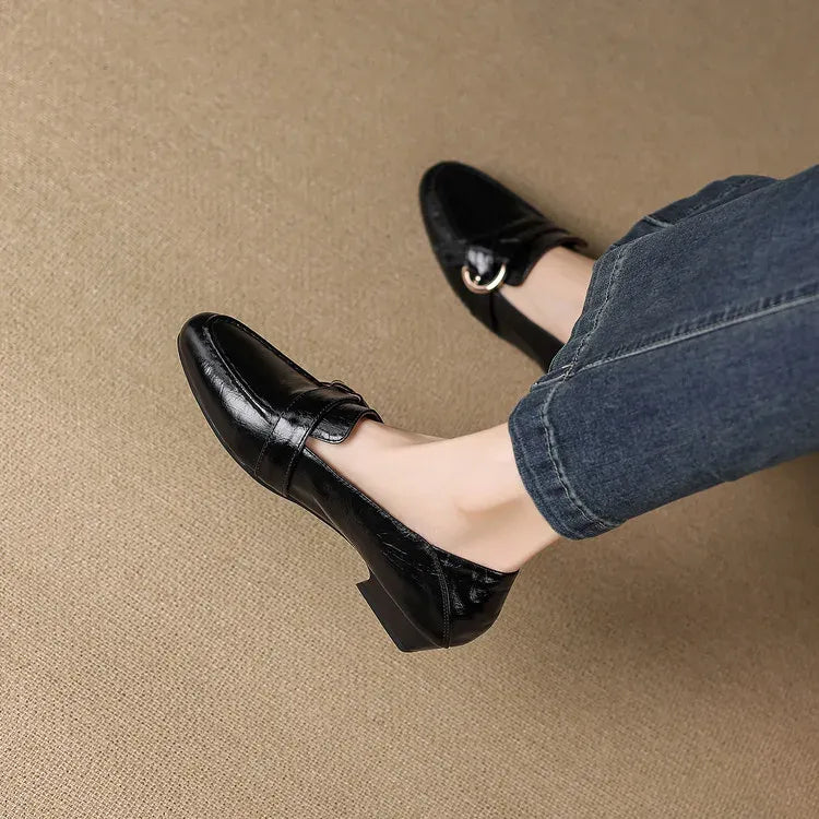 Mocasines Lila de cuero genuino