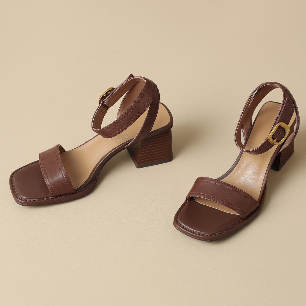 Alma Sculpted Heel Sandal