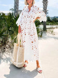 Midi-Strandkleid aus Spitze zum Überziehen