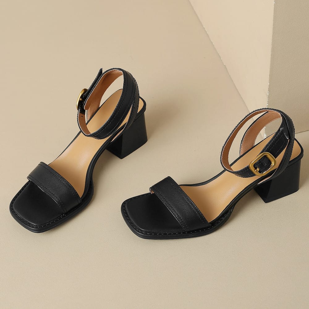 Alma Sculpted Heel Sandal