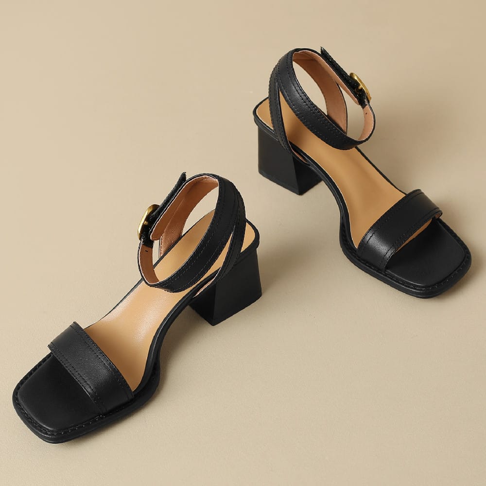 Alma Sculpted Heel Sandal