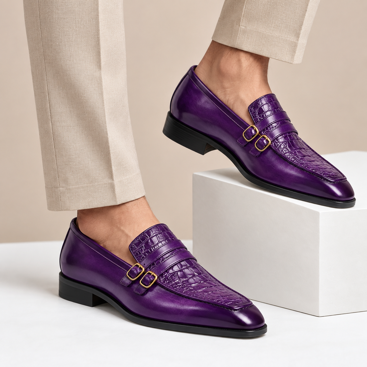 Alaric Cowhide Leather Loafers