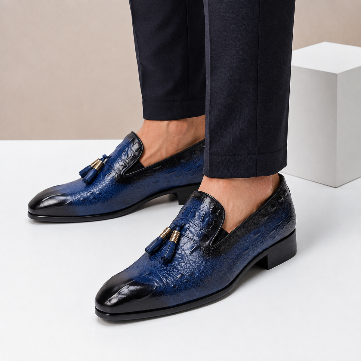 Barello Cowhide Leather Loafers