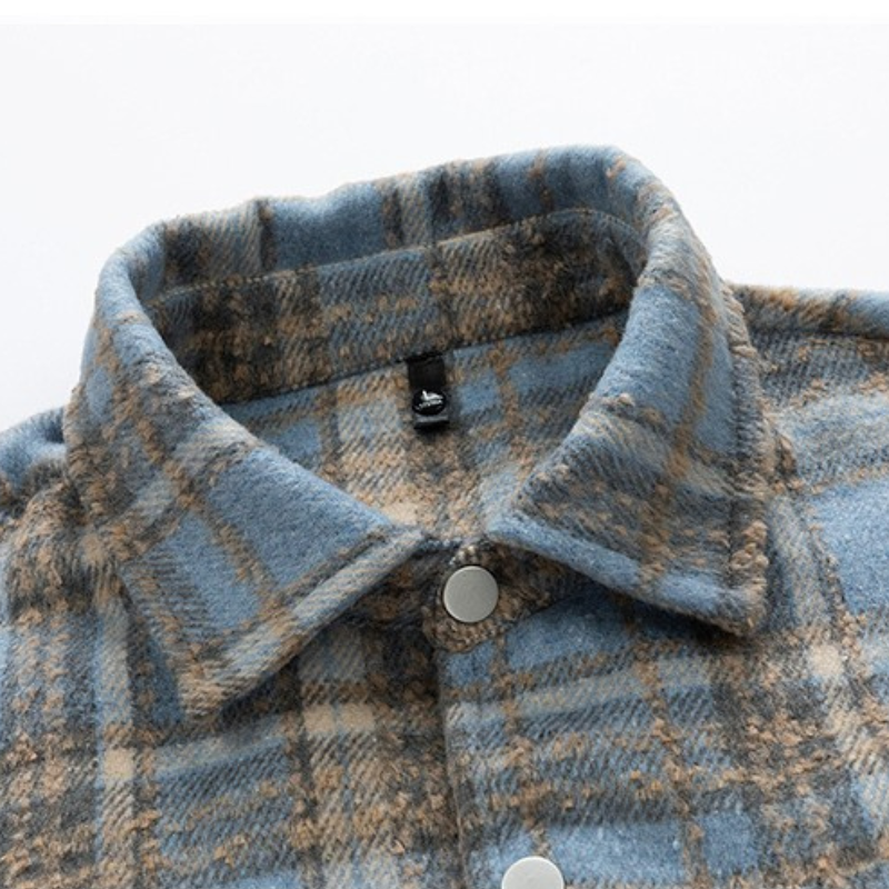 Veste classique en cachemire à carreaux