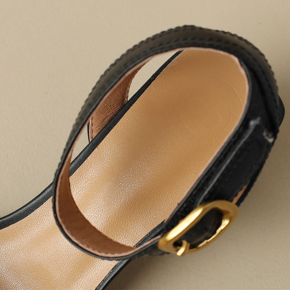 Alma Sculpted Heel Sandal