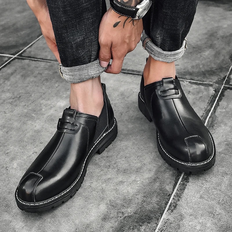 Mocasines de cuero genuino
