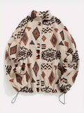 Mønstret plysjacket