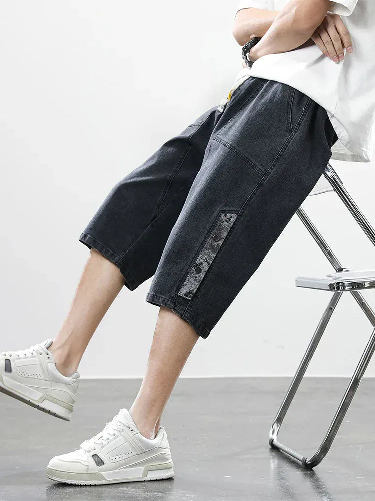 Logan Drop-Cut Denimshorts