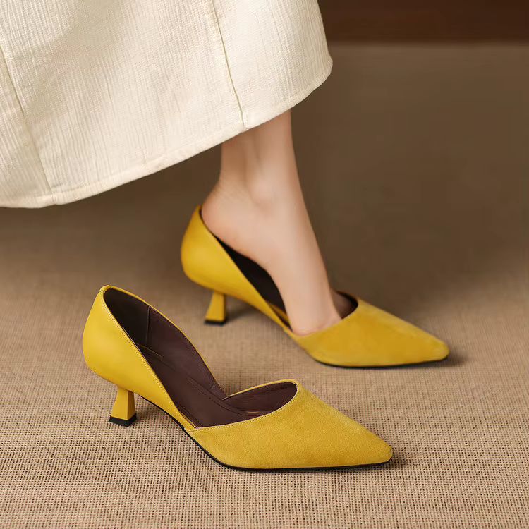 Mae Genuine Suede Heels
