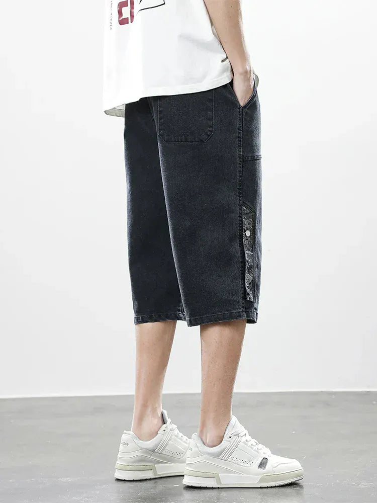 Logan Drop-Cut Denimshorts