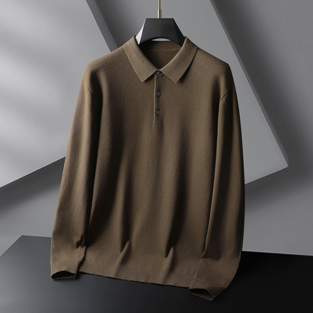 Premium langærmet polo