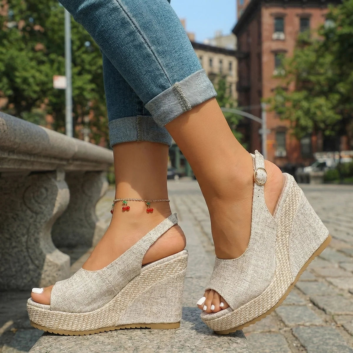 Rihanna sleehaksandalen