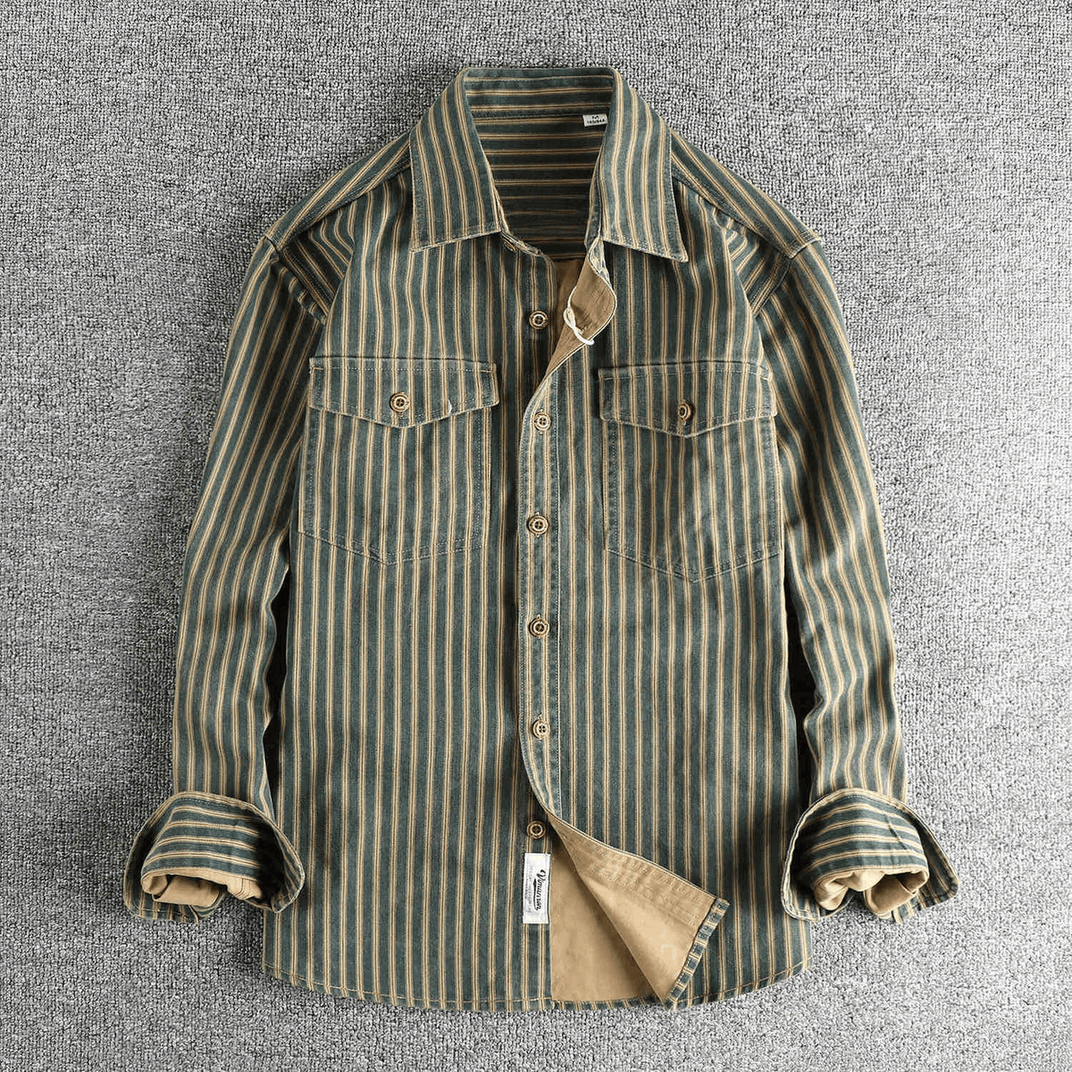 Camisa de Algodão às Riscas Marlon