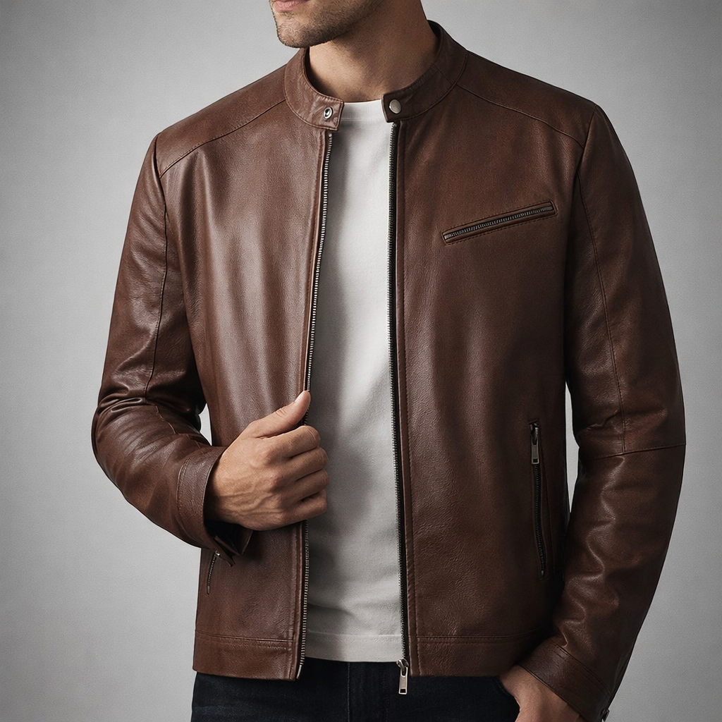 Giacca in pelle Aldric