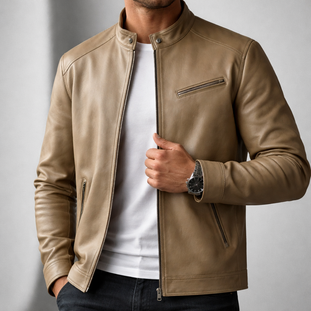 Giacca in pelle Aldric