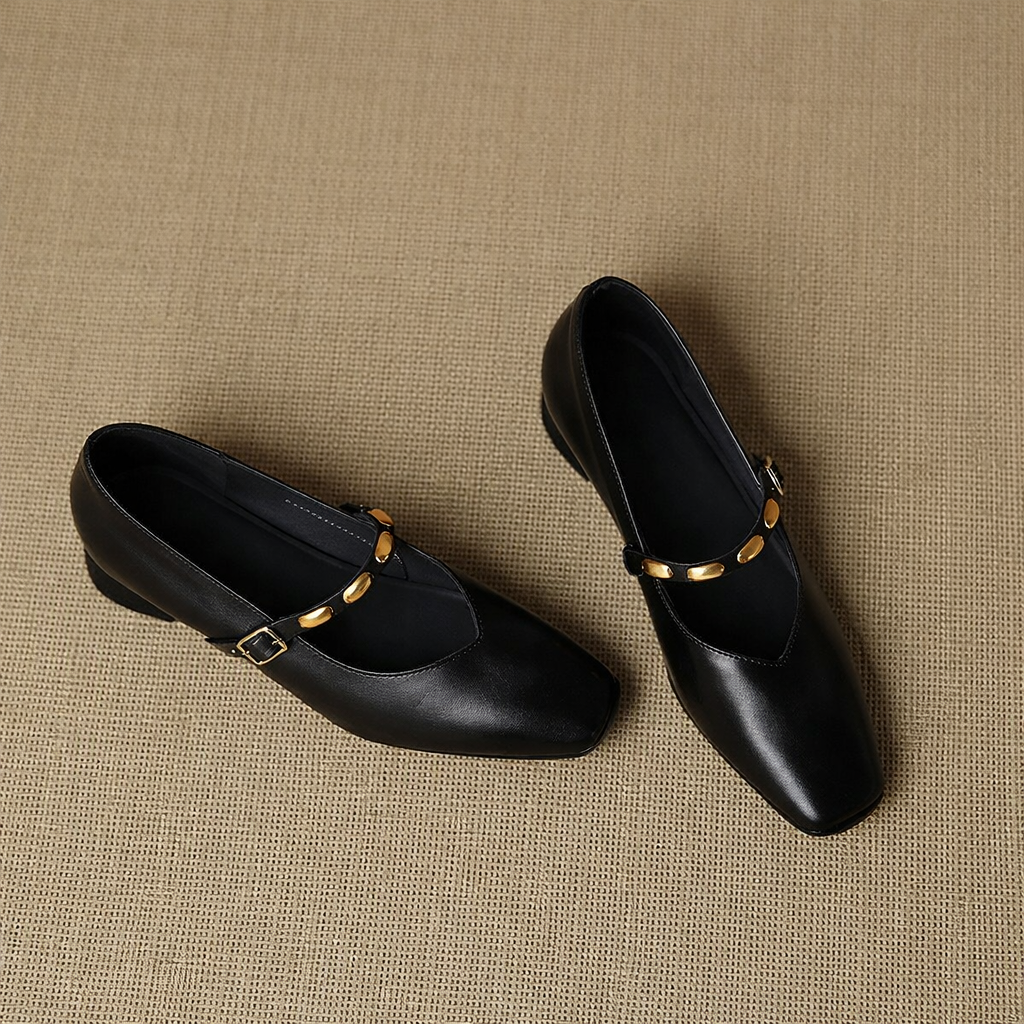 Zyra Genuine Leather Flats