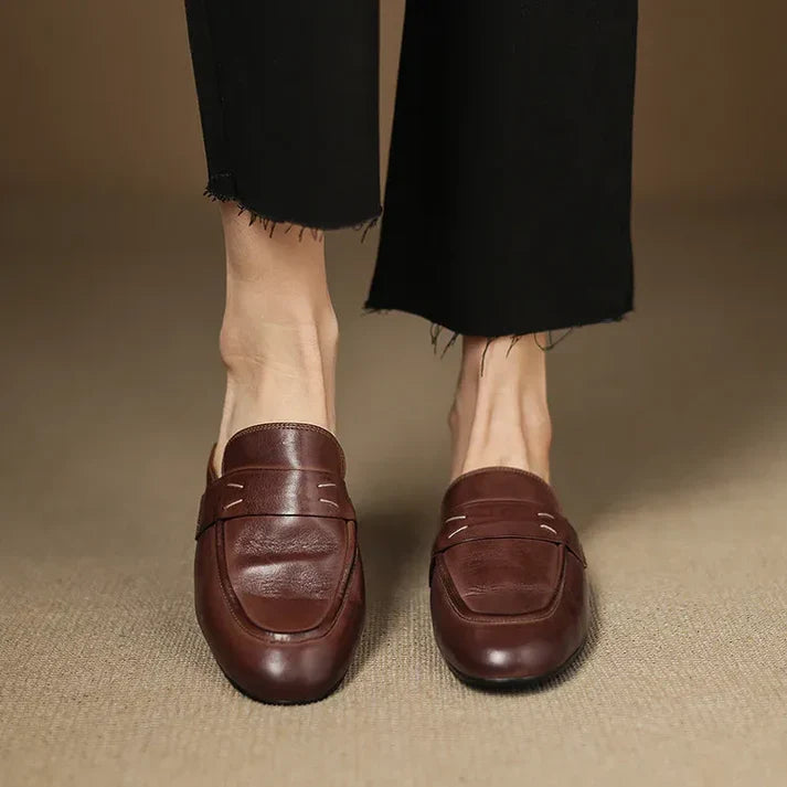 Mules Aurora de cuero genuino