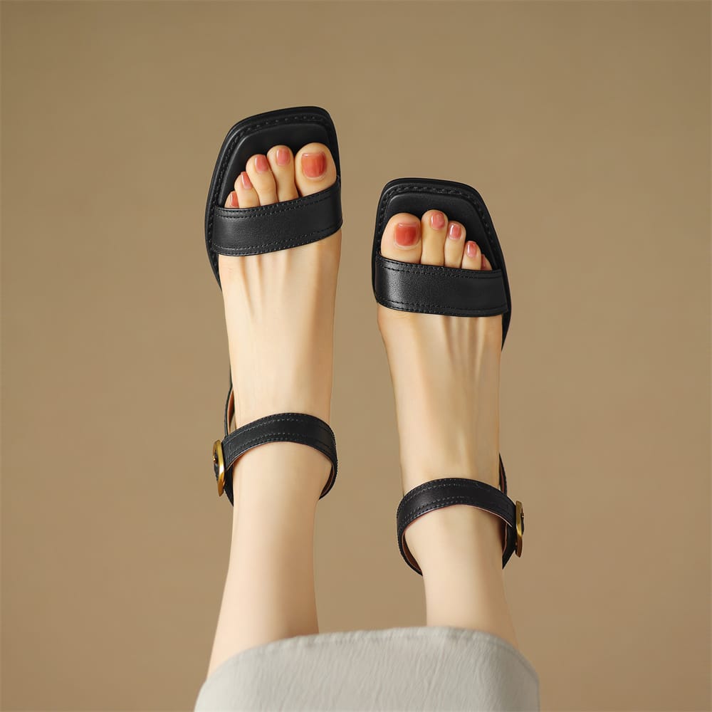 Alma Sculpted Heel Sandal