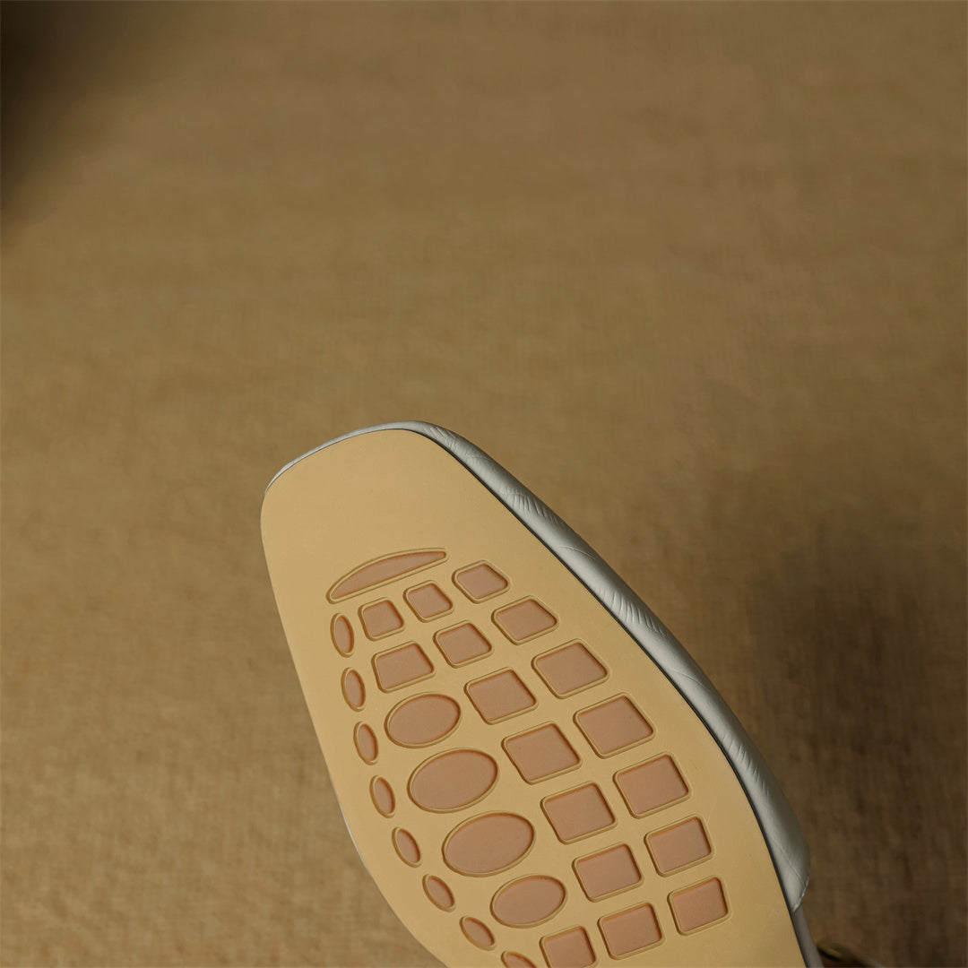 Zapatos de tacón Rela de cuero genuino con tiras cruzadas