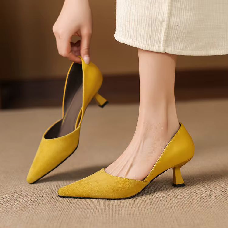 Mae Genuine Suede Heels