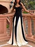 Elegantes Maxi-Slip-Kleid aus Tüll mit Paneelen in A-Linie