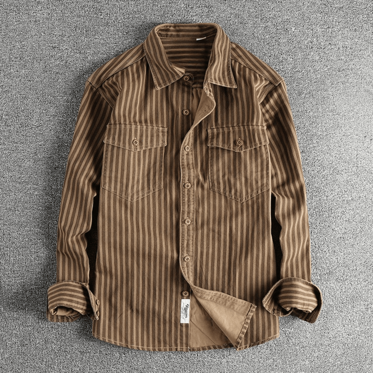 Camisa de Algodão às Riscas Marlon