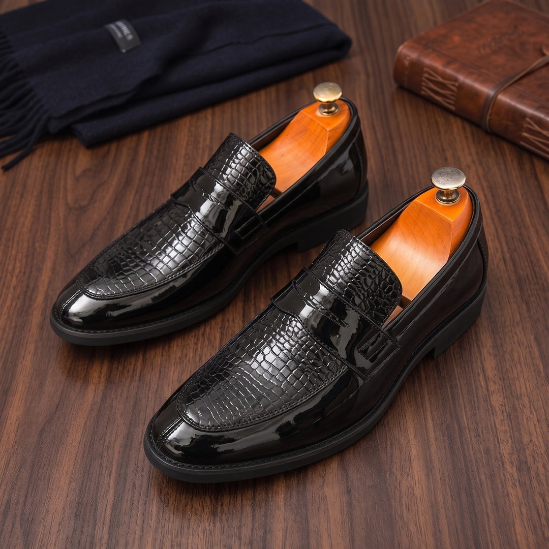 Mocassins Astor com Painéis de Crocodilo
