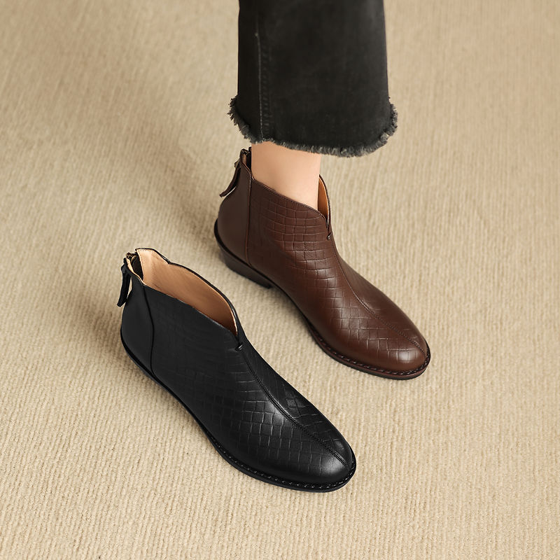 Camila ankelboots i äkta läder