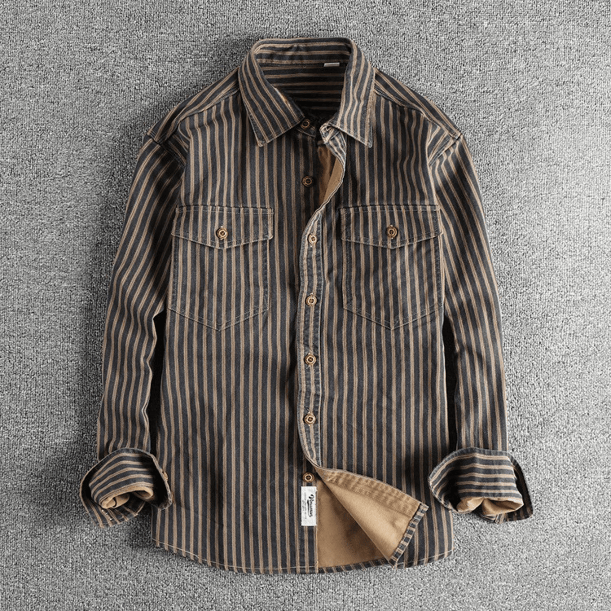Camisa de Algodão às Riscas Marlon