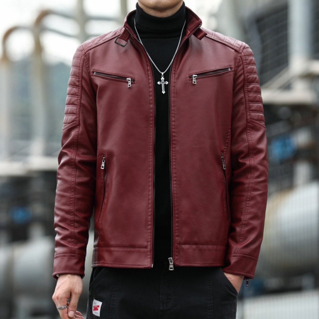 Klassische Lederjacke
