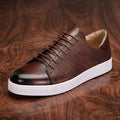 Flettede lædersneakers