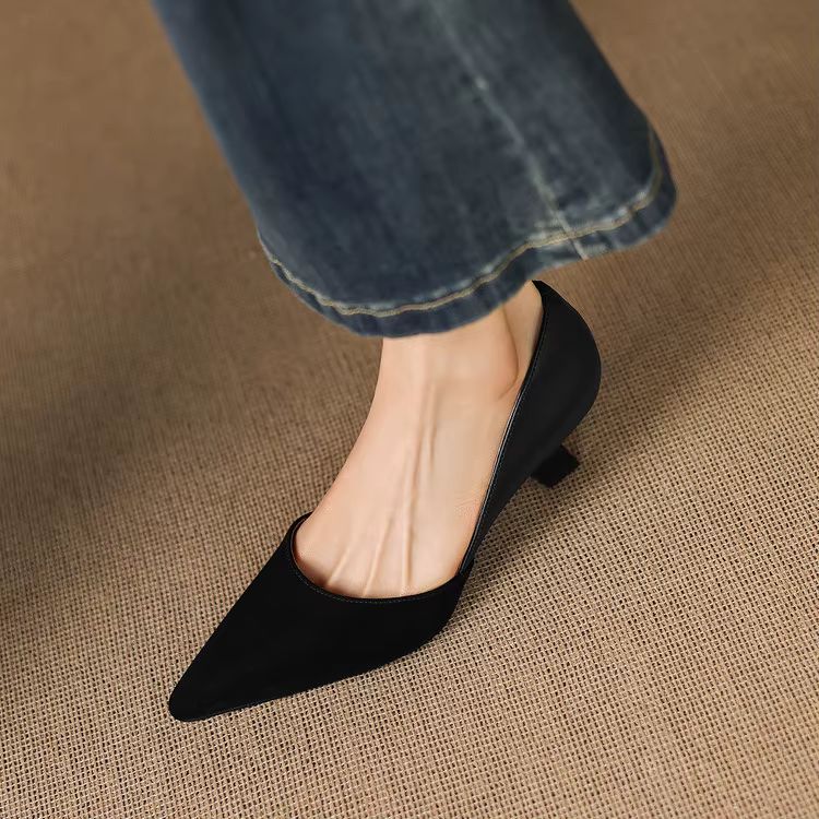 Mae Genuine Suede Heels