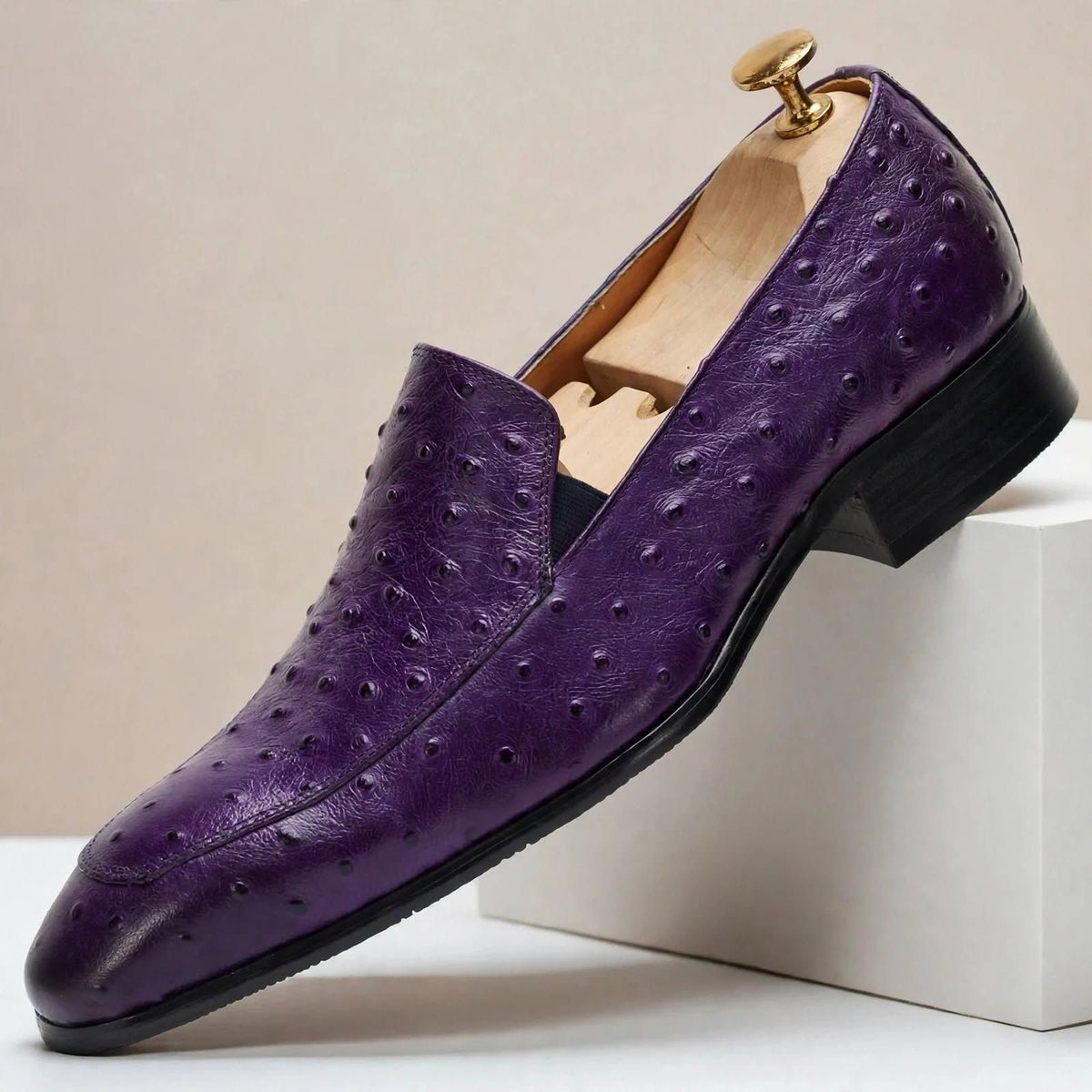 Garrett Cowhide Leather Loafers