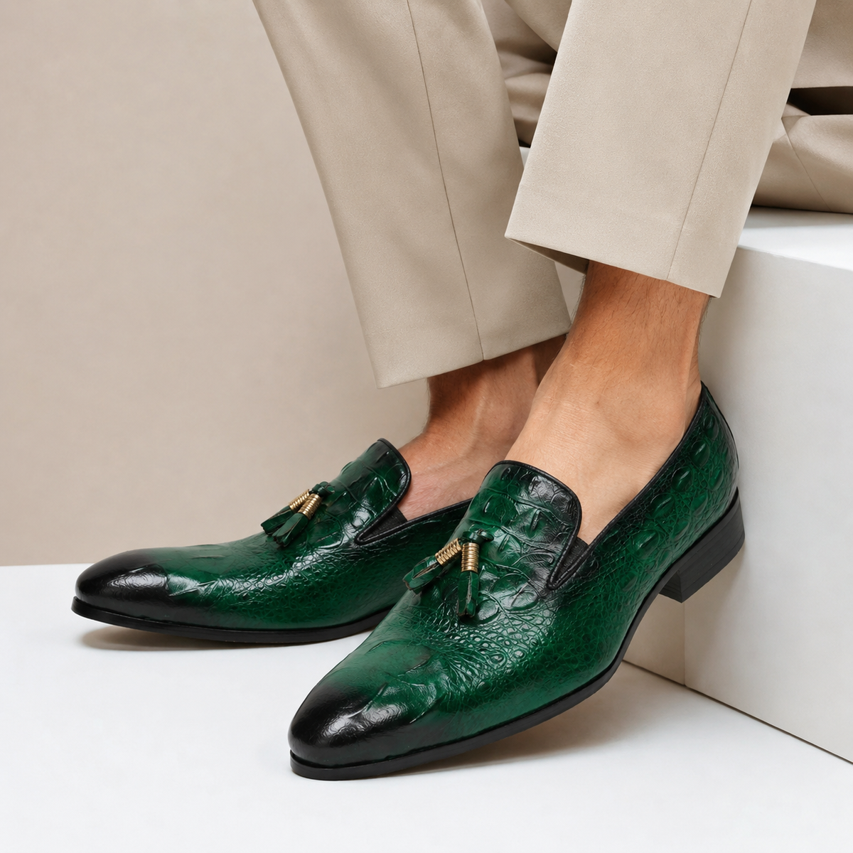 Barello Cowhide Leather Loafers