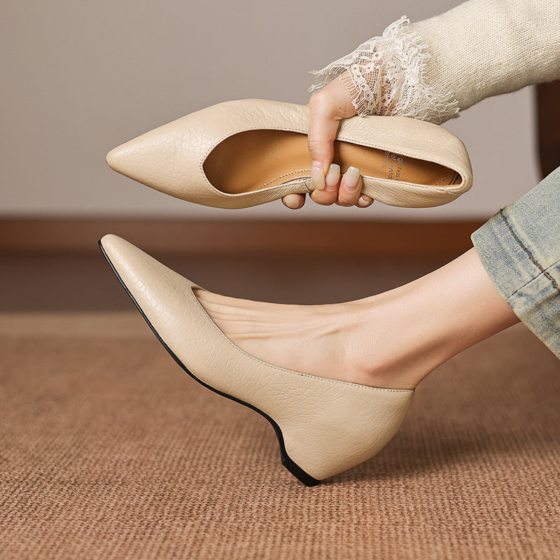 Hilda spitze High Heels aus echtem Leder