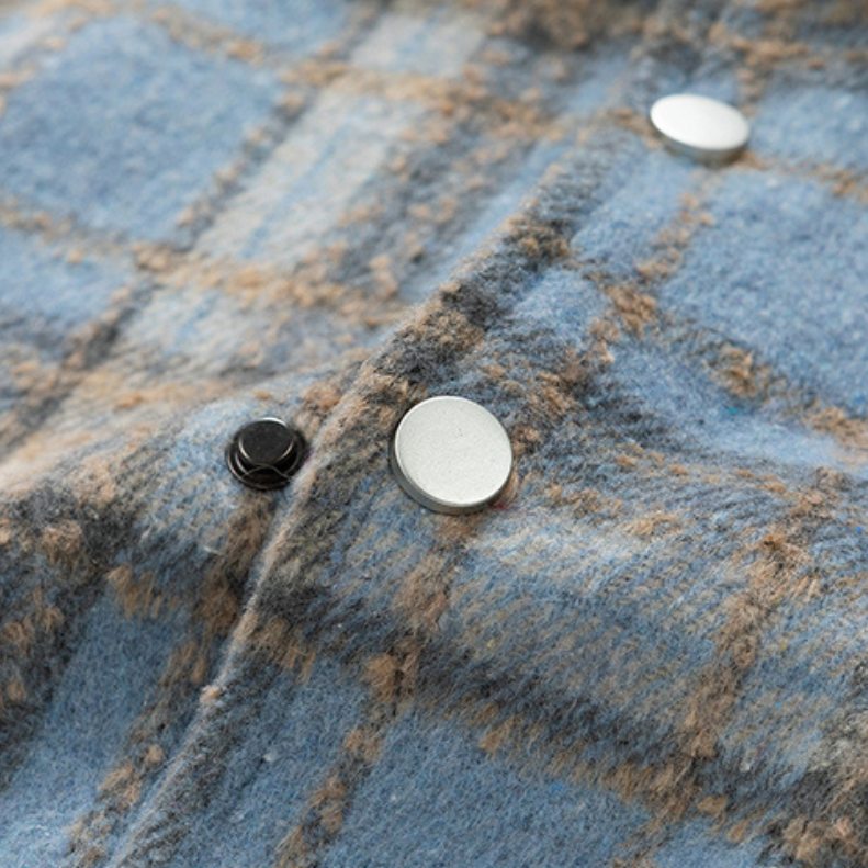 Veste classique en cachemire à carreaux