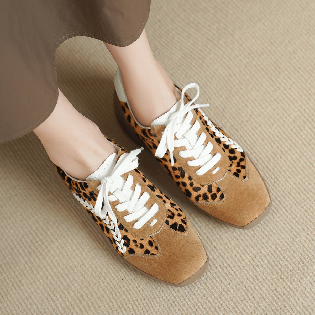 Sneakers Lea in vera pelle scamosciata