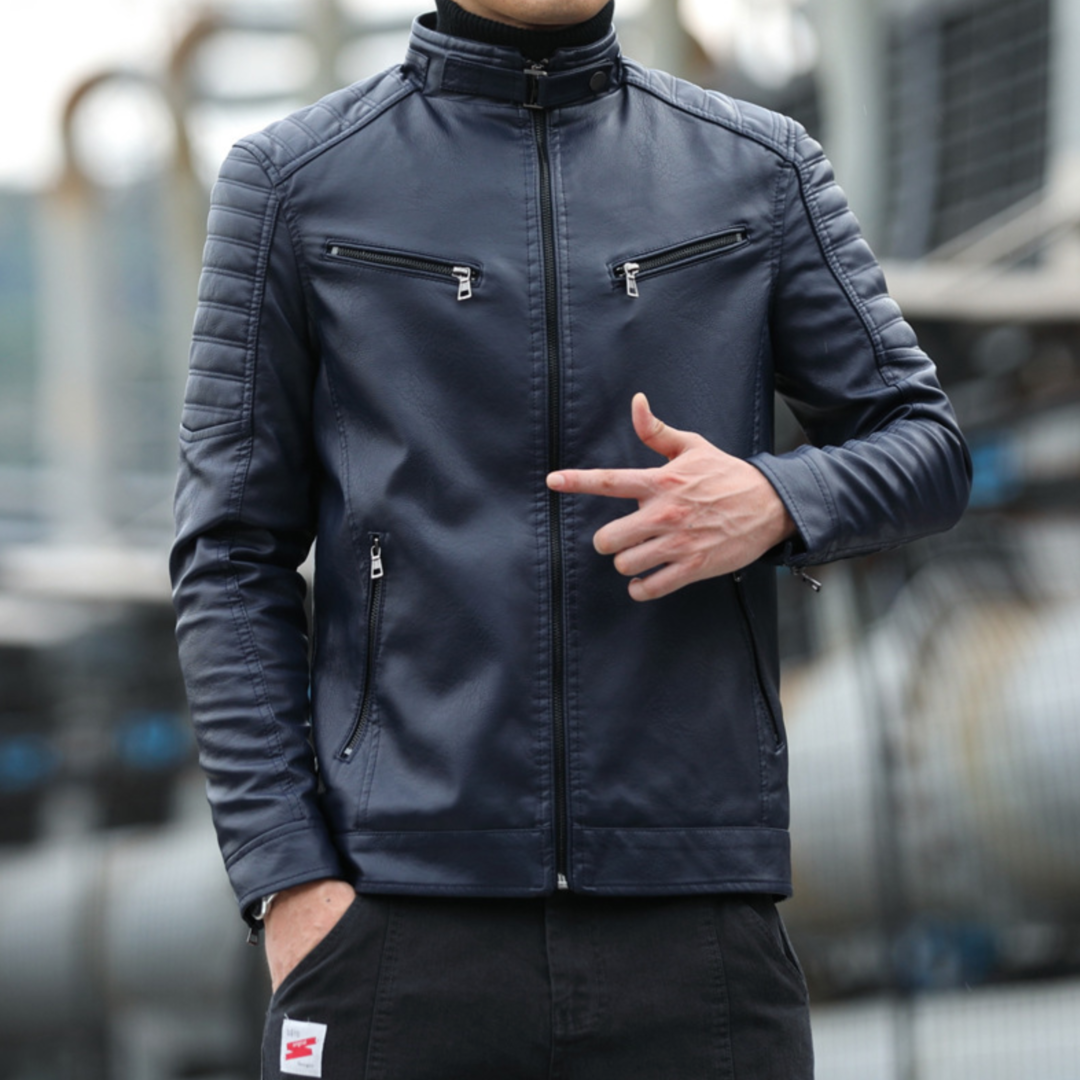 Klassische Lederjacke