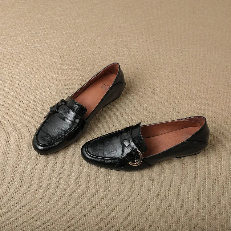 Mocasines Lila de cuero genuino