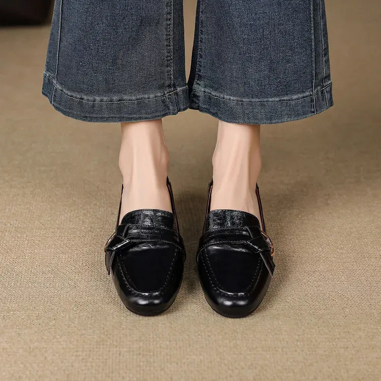 Mocasines Lila de cuero genuino