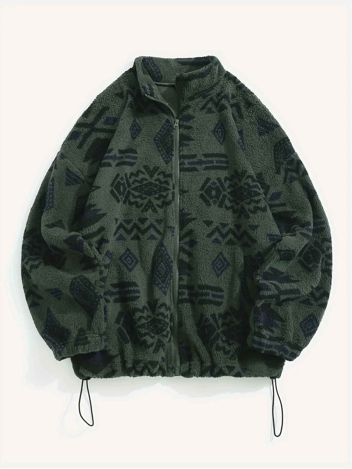 Mønstret plysjacket