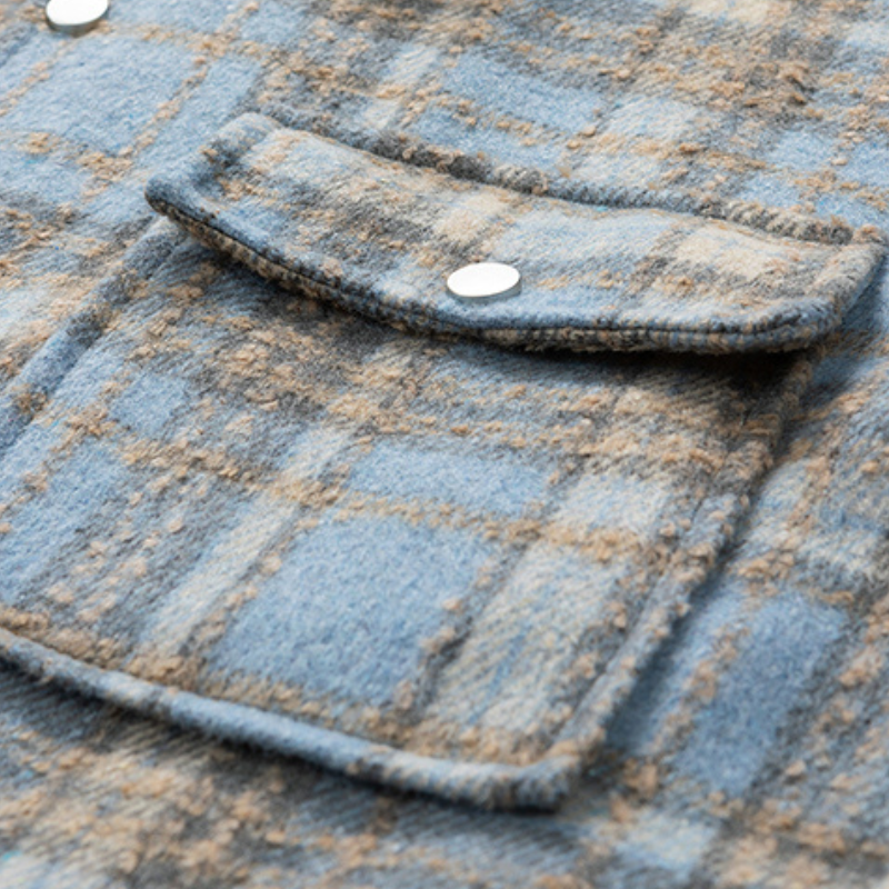 Veste classique en cachemire à carreaux