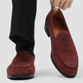 Mocassins Rasko à bout richelieu en daim véritable