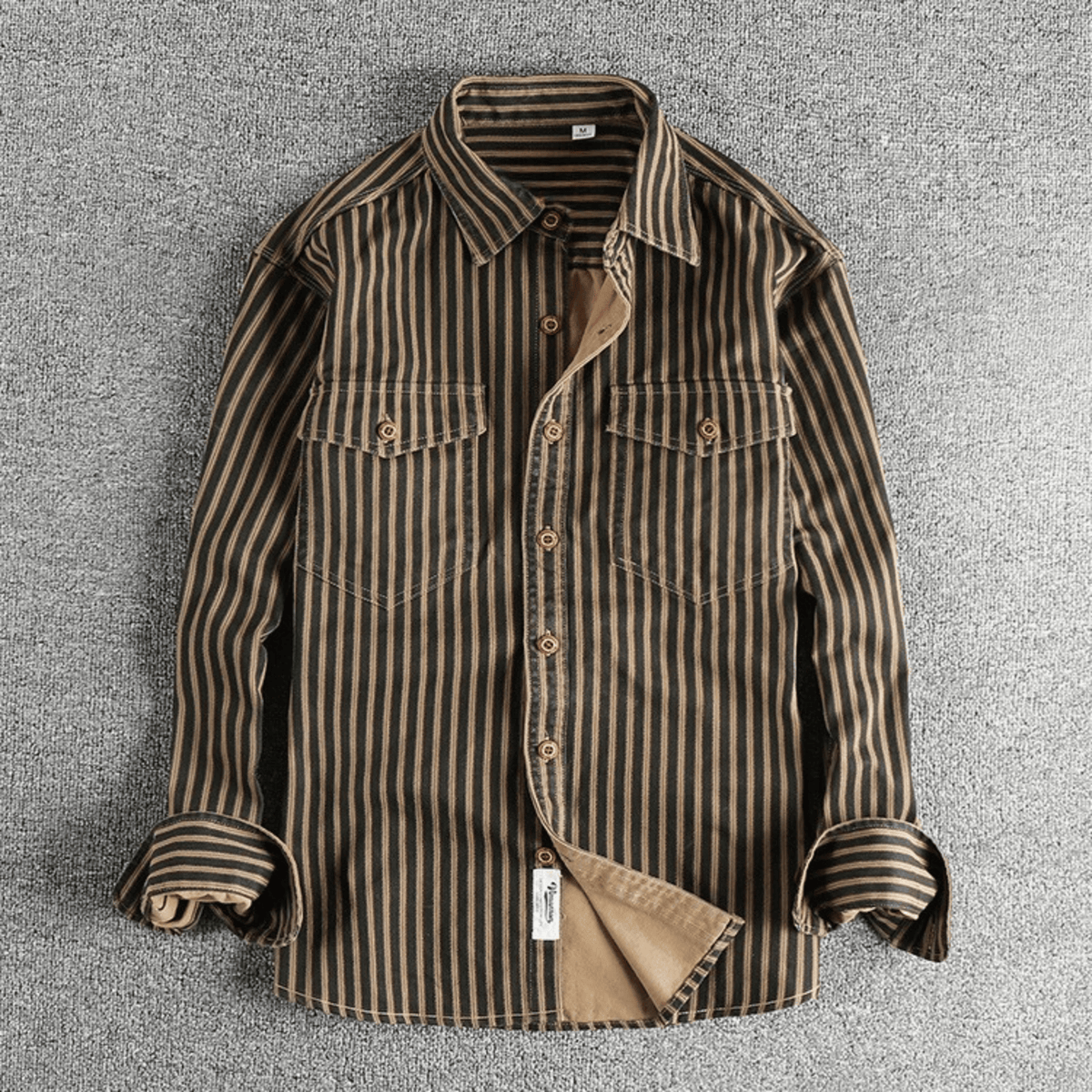 Camisa de Algodão às Riscas Marlon