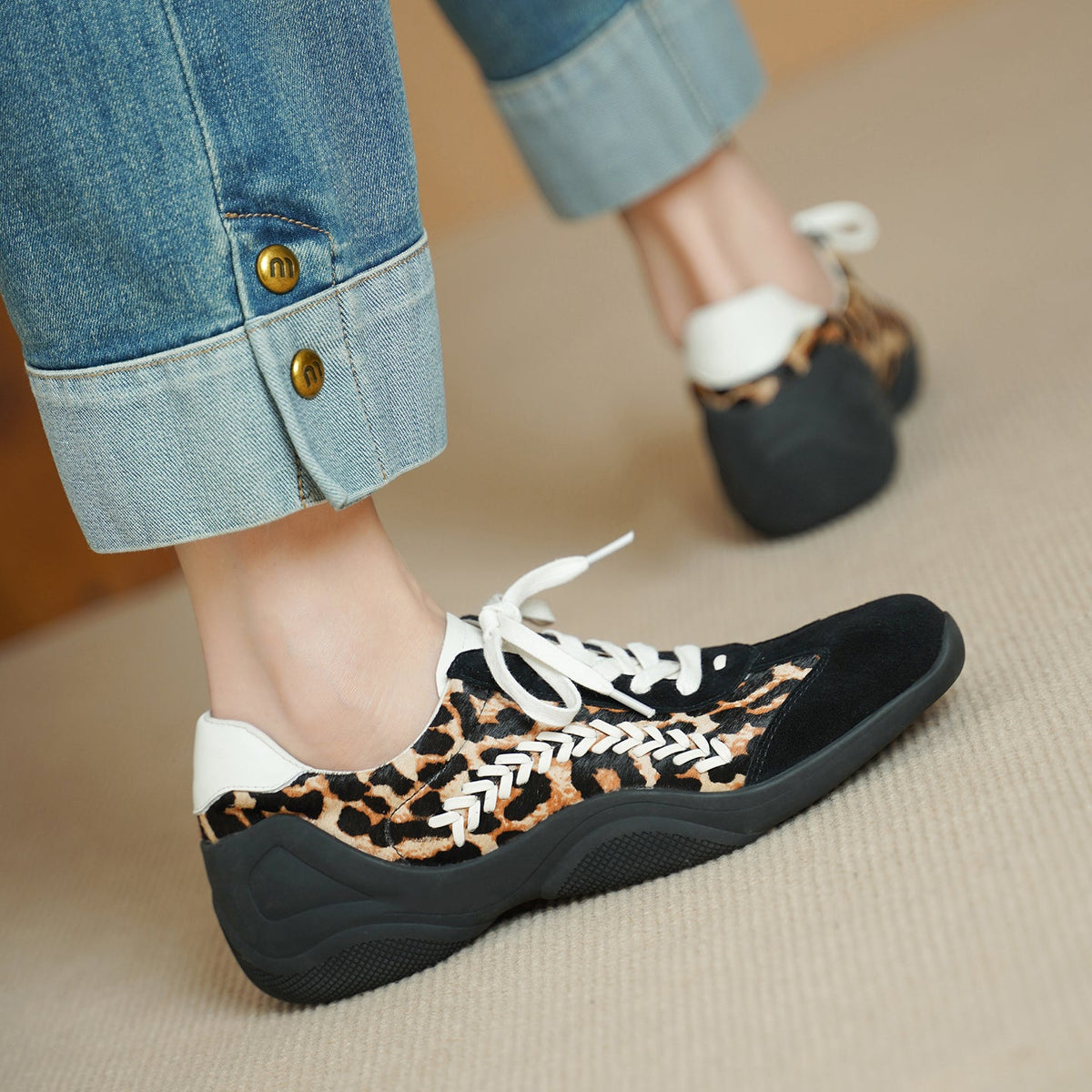 Sneakers Lea in vera pelle scamosciata