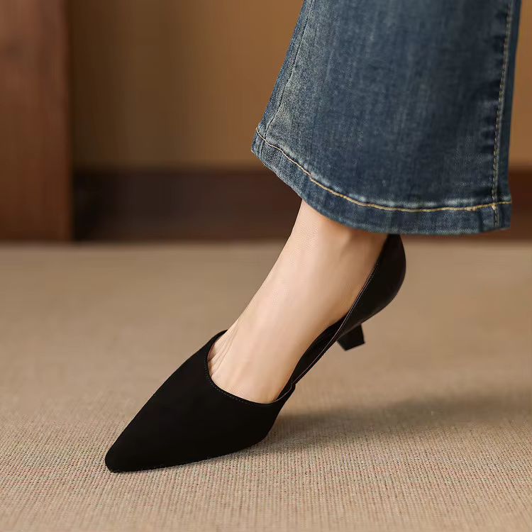 Mae Genuine Suede Heels
