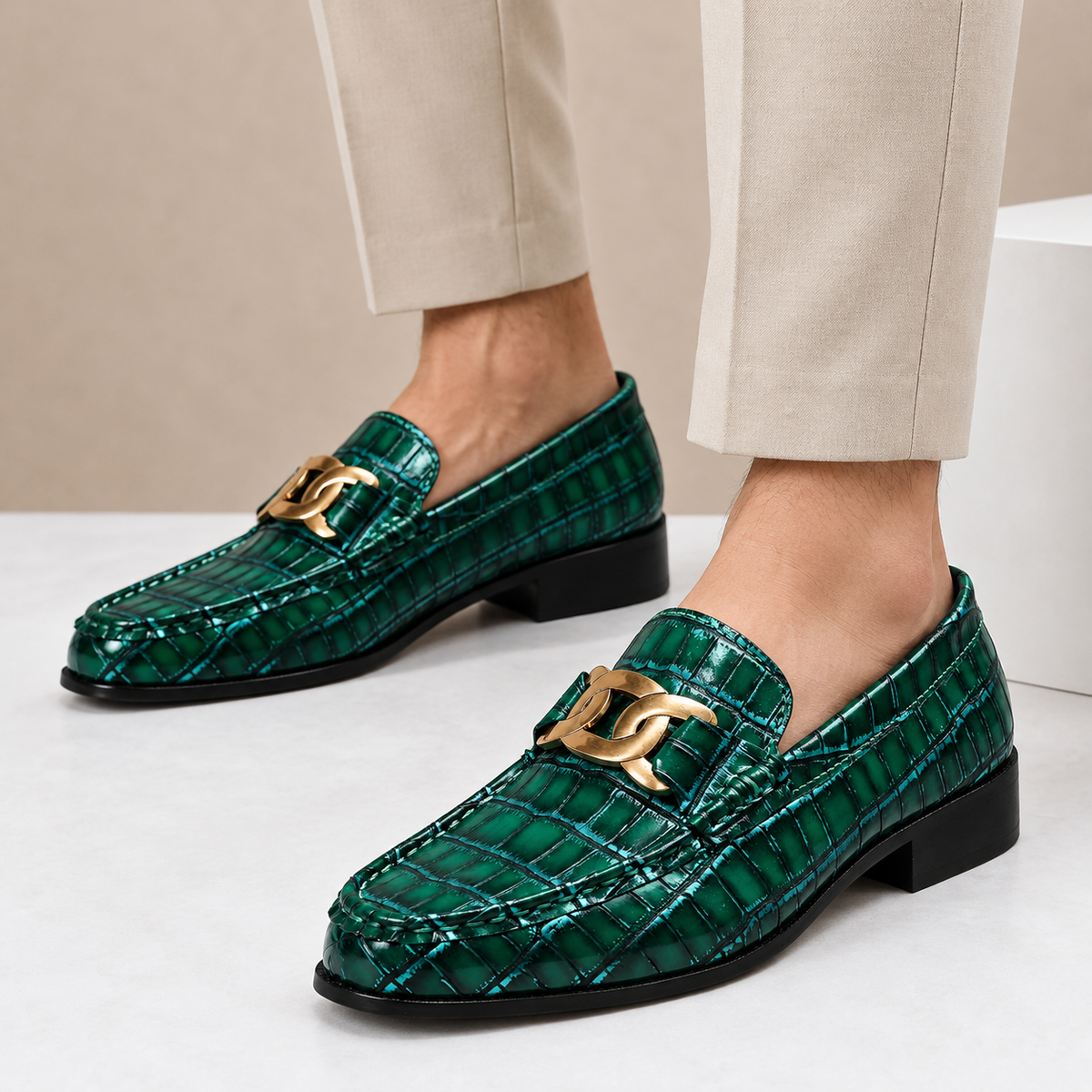 Kalvoro loafers van echt leer