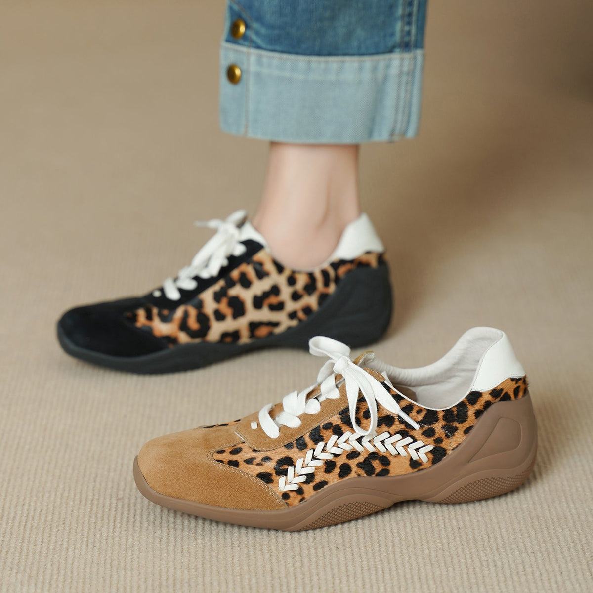 Sneakers Lea in vera pelle scamosciata